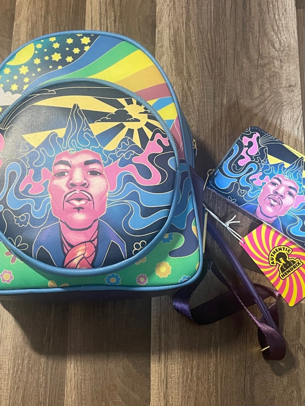 Jimi Hendrix mini backpack and Wallet Loungefly